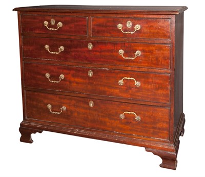 Lot 284 - George III Mahogany Chest of Drawers Height 34...
