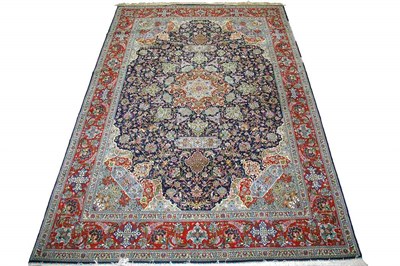 Lot 738 - Kurk Wool and Silk Tabriz Carpet Northwest...
