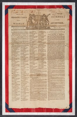 Lot 125 - [DECLARATION OF INDEPENDENCE - EARLY NEWSPAPER...