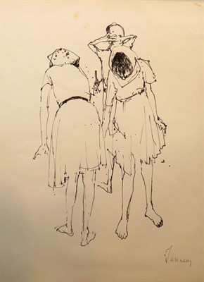 Lot 52 - Jean Jansem French, 1920-2013 Trois Femmes...