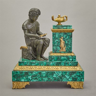 Lot 630 - Empire Style Gilt and Patinated-Bronze and...