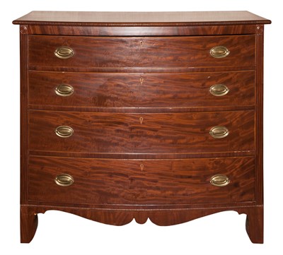 Lot 185 - Georgian Style Mahogany Bow Front Chest of...