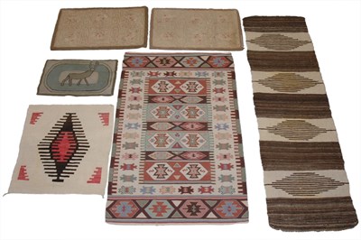 Lot 402 - Miscellaneous Group of Six Flat Woven Rugs...