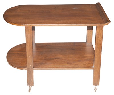 Lot 416 - Mahogany Stained Rolling Cart Height 24 inches,...