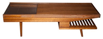 Lot 212 - Mid-Century Wood and Glass Low Table Height 14...