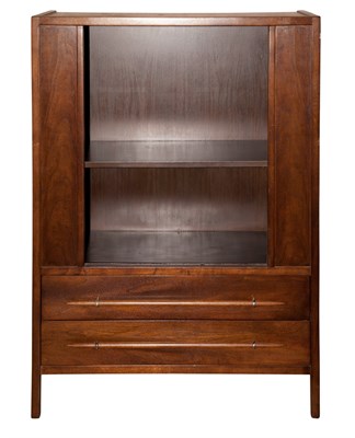 Lot 167 - Walnut Stained Wood Cabinet Widdicomb Height...