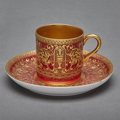 Lot 673 - Set of Twelve Royal Worcester Gilt Decorated...