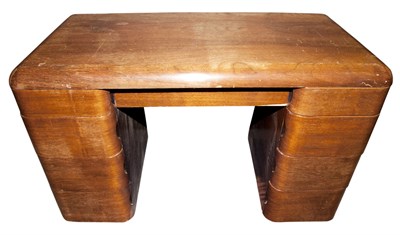 Lot 431 - Art Deco Style Walnut Pedestal Desk Height 30...