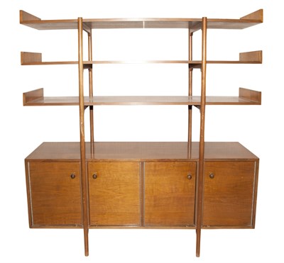 Lot 492 - Mid Century Danish Style Teak Wall Unit...