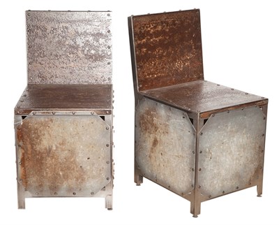 Lot 242 - Two Industrial Style Metal Side Chairs