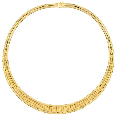 Lot 125 - Woven Gold Collar Necklace
