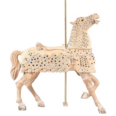 Lot 145 - Coney Island Style Carved Wood Carousel Horse...