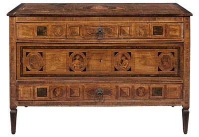 Lot 358 - Pair of Northern Italian Neoclassical Walnut,...