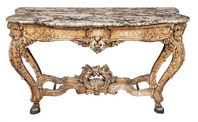 Lot 345 - Continental Rococo Style Giltwood Console The...