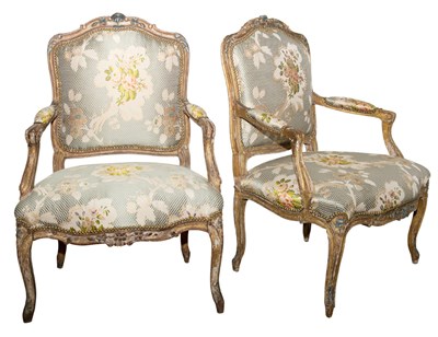 Lot 352 - Assembled Set of Four Louis XV Style Painted...
