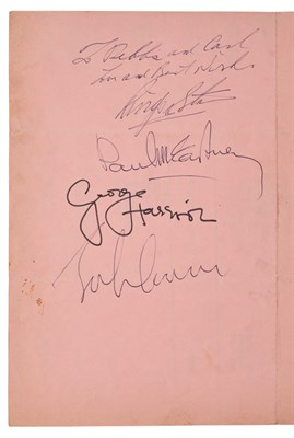 Lot 260 - [THE BEATLES] Ed Sullivan Show cue sheet for...