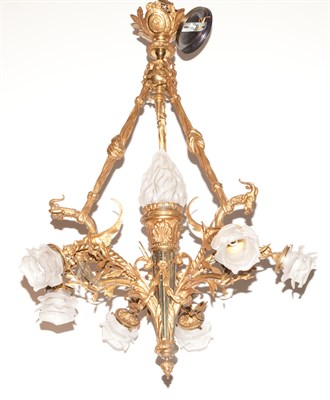 Lot 339 - Louis XVI Style Seven-Light Chandelier Height...
