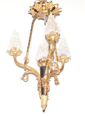 Lot 338 - Empire Style Four-Light Chandelier Height 21...