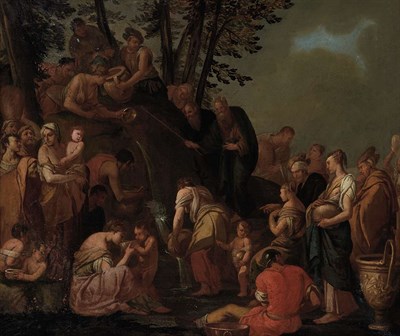 Lot 59 - French School 17th Century Moses Striking the...