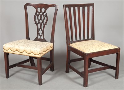 Lot 276 - George III Mahogany Side Chair With a pierced...
