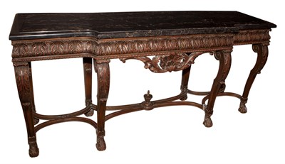 Lot 239 - Georgian Style Marble Top Stained Wood Side...