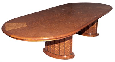 Lot 398 - Art Deco Style Burl Wood Extension Dining...