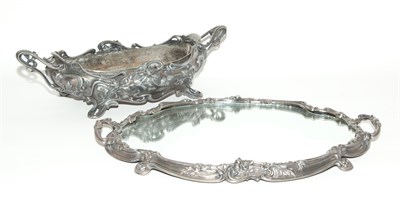 Lot 393 - French Art Nouveau Silver Plated Centerpiece...