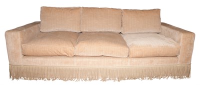 Lot 209 - Upholstered Loose Cushion Sofa En suite with...
