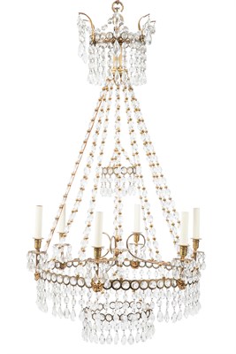 Lot 326 - Regency Style Gilt-Metal and Beaded Glass...