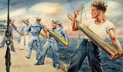 Lot 1 - American School 20th Century Gunners Passing...