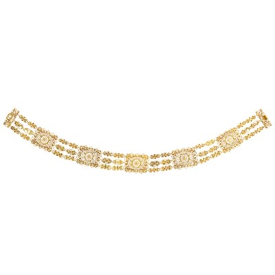 Lot 97 - Antique Gold Filigree Choker Necklace