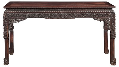 Lot 232 - Chinese Hongmu Table 19th Century The...