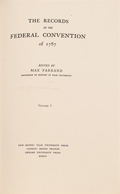 Lot 122 - [CONSTITUTION] The Records of the Federal...