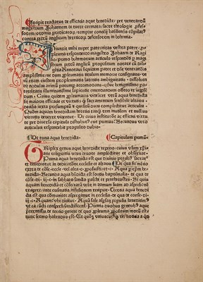 Lot 393 - TURRECREMATA, JOHANNES DE De efficacia aquae...