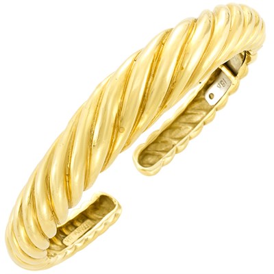 Lot 26 - Fluted Gold Bangle Bracelet, Tiffany & Co.