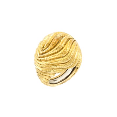 Lot 651 - Hammered Gold Dome Ring, David Webb