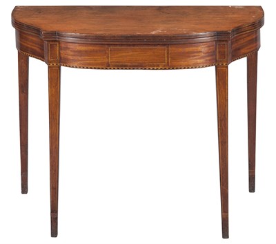 Lot 159 - Federal Inlaid Mahogany Fold-Over Card Table...