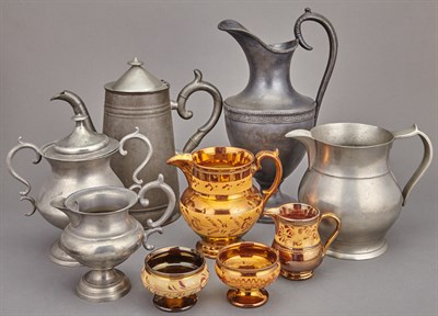 Lot 178 - Group of Four Pewter Articles 19th Century...