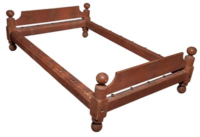 Lot 202 - Painted Trundle Bed 19th Century Height 19...