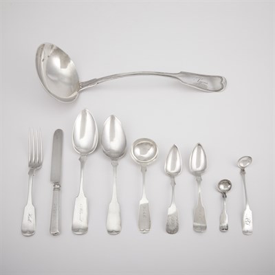 Lot 229 - Group of American Coin Silver Flatware Various...