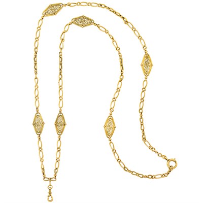 Lot 415 - Long Gold Chain Necklace, France