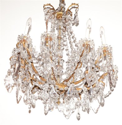 Lot 331 - Rococo Style Gilt-Metal and Cut Glass...