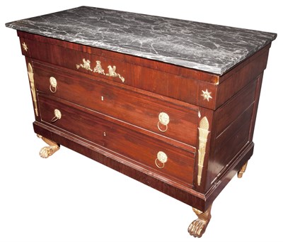 Lot 263 - Empire Style Gilt-Metal Mounted Marble Top...