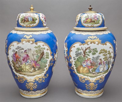 Lot 660 - Two Similar Meissen Style Gilt-Metal Mounted...
