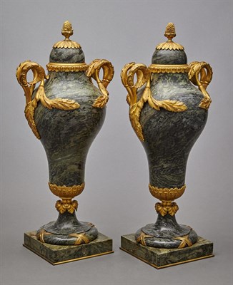 Lot 442 - Pair of Louis XVI Style Gilt-Bronze Mounted...