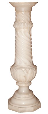 Lot 609 - White Onyx Spiral Pedestal Height 40 1/4...