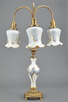 Lot 351 - American Gilt and Patinated-Metal Art Glass...