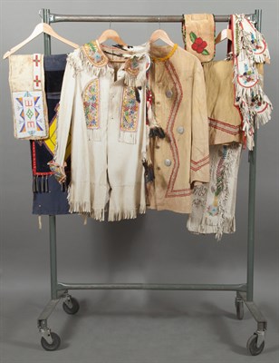 Lot 303 - Group of Native American Beaded, Quilled and...