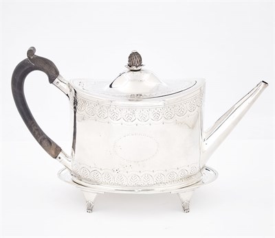Lot 253 - George III Sterling Silver Teapot Robert &...