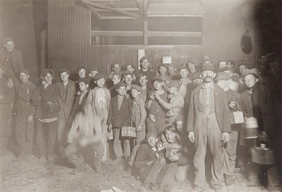Lot 547 - HINE, LEWIS WICKES (1874-1940) The night shift...